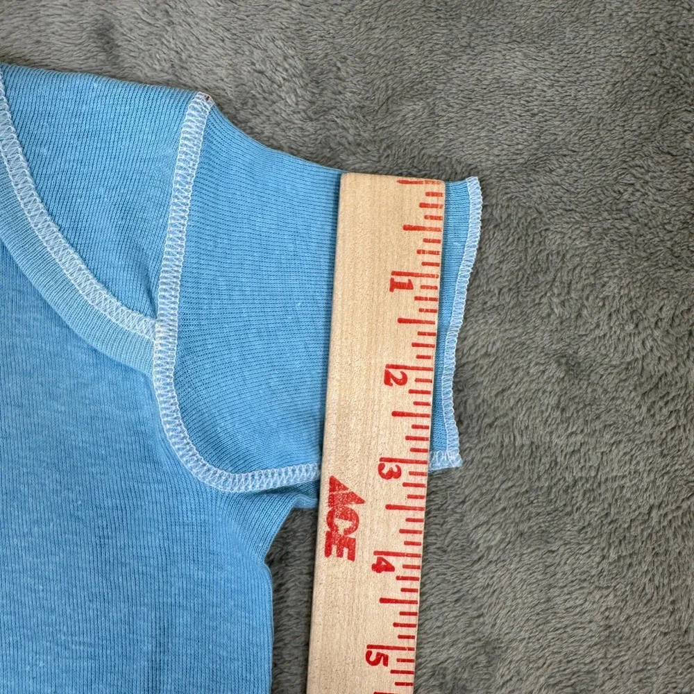 Gerber Baby Boy Blue Ribbed Short Sleeve Bodysuit Large 27-34 lbs